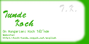 tunde koch business card